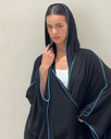 N0016 Crinkle Satin Abaya