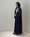 N0016 Crinkle Satin Abaya