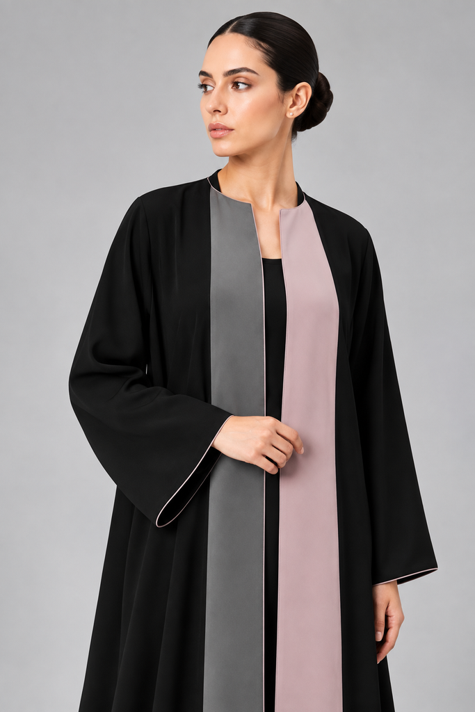 N0047 Blush & Slate Abaya