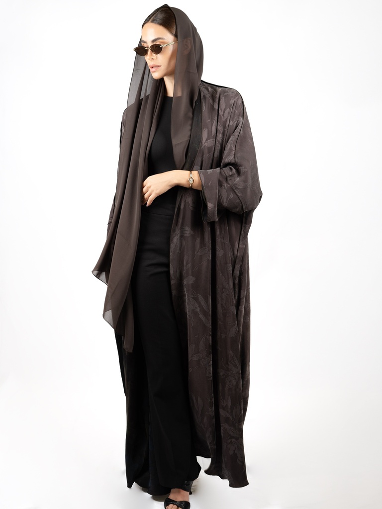 D4-0024 Deep Espresso Bisht Abaya