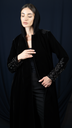 D2-0015 Black Velvet Embroidered