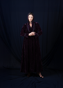 D2-0016 Deep Plum Crinkled-Velvet