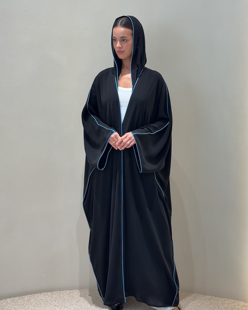 N0016 Crinkle Satin Abaya