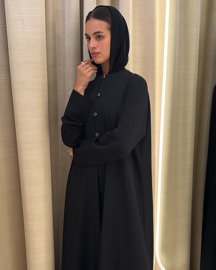 N0021 Black Buttoned