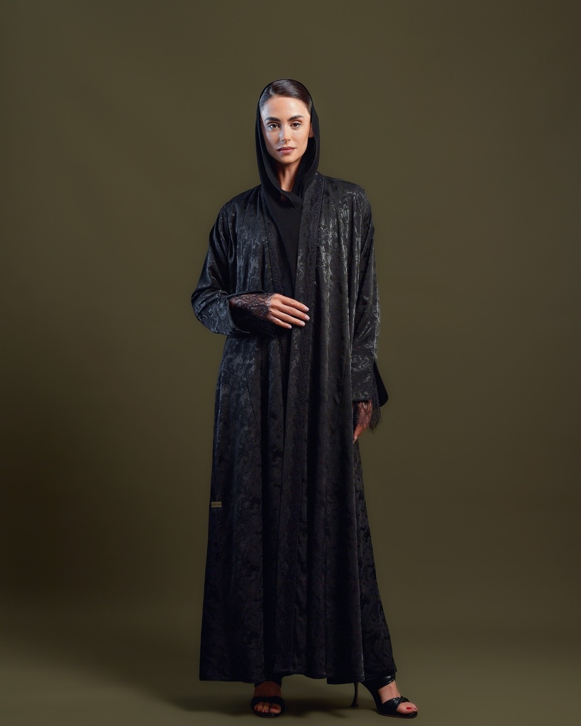 D-S0003 Black Patterned Lace