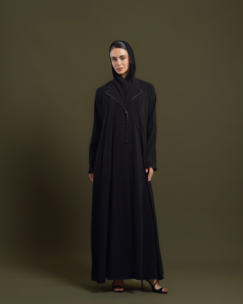 D-S0012 Black Tailored Lapel Blazer