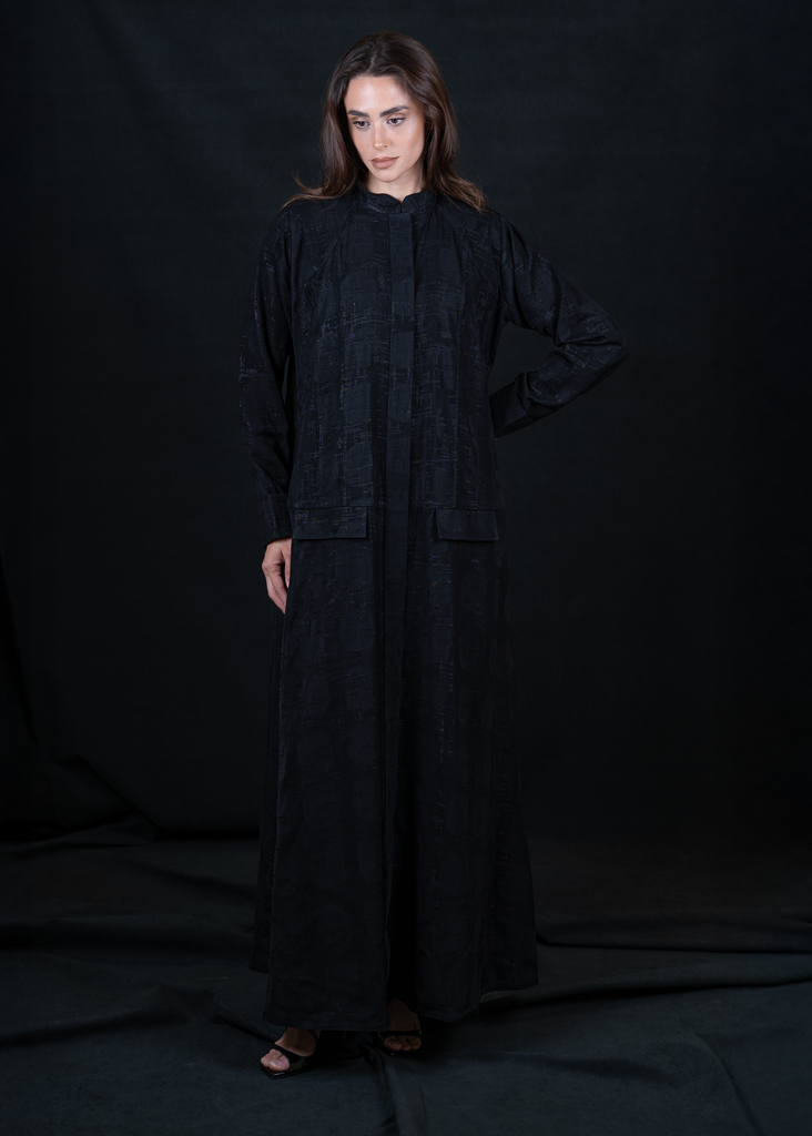 D2-0011 Black Grid-Patterned
