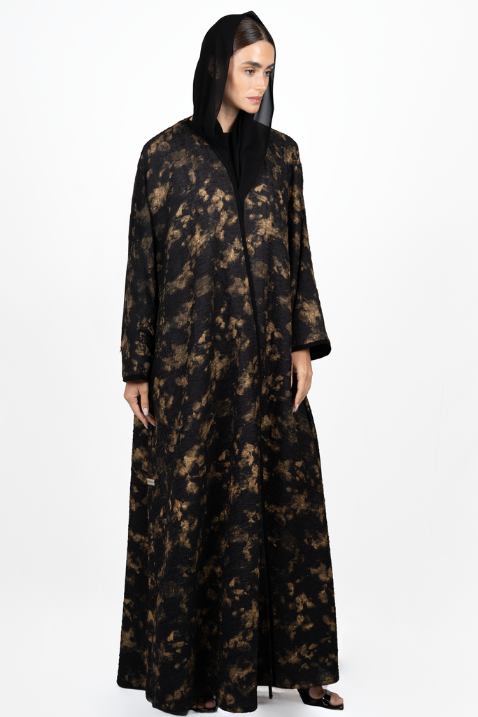 D3-0007 Black and Antique Gold Textured