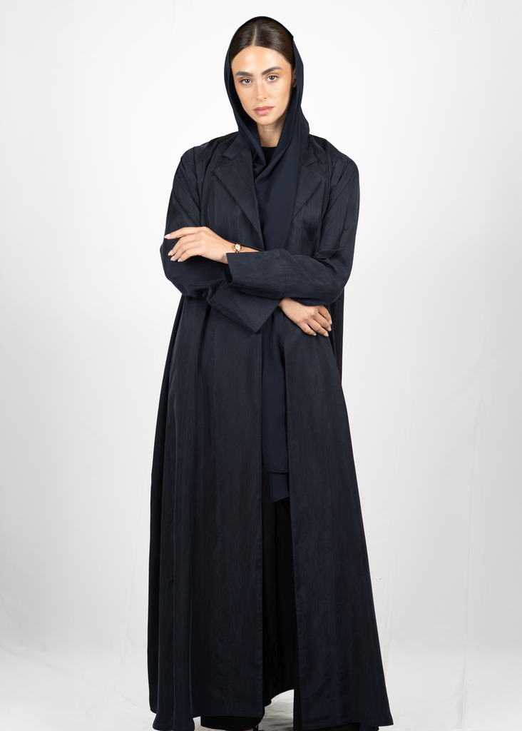 D4-0006 Navy Tailored Blazer Abaya.