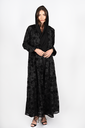 D4-0007 Black Floral Abaya