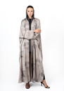D4-0010 Taupe Silk Bisht Abaya