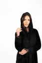 D4-0018 Black Crushed Velvet Abaya