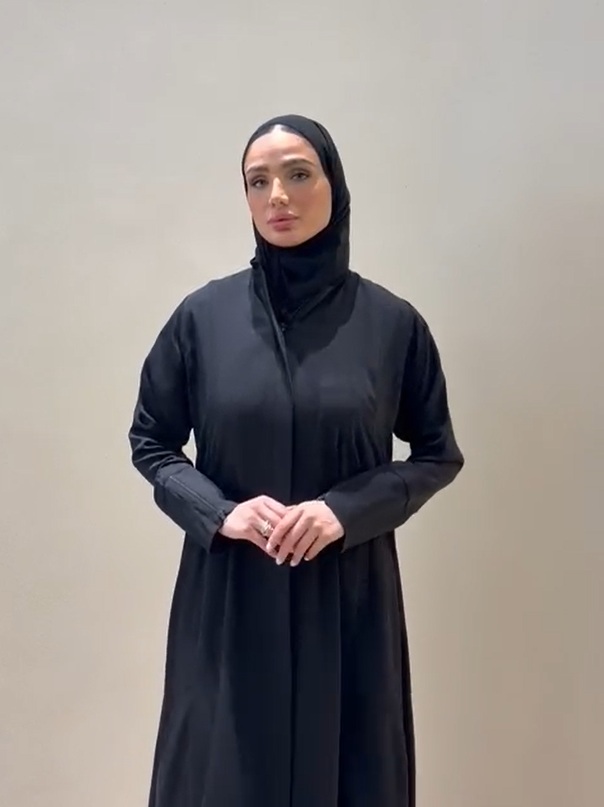 D-H0005 Hajj High-Neck Zipper-Cuff Abaya