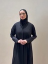 D-H0005 Hajj High-Neck Zipper-Cuff Abaya