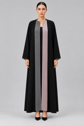 N0047 Blush & Slate Abaya