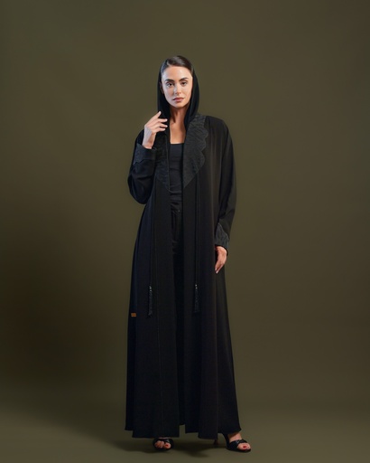 D-S0002 Black Scalloped Lapel