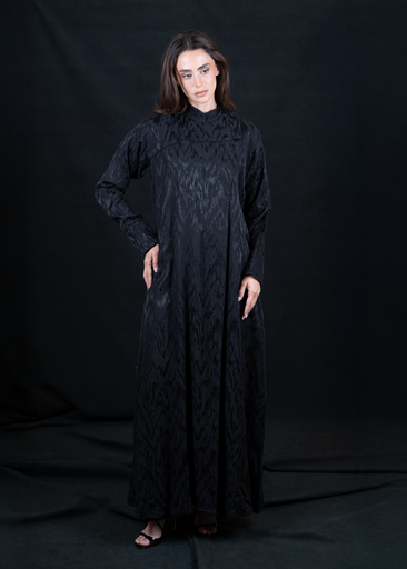 D2-0010 Textured Black Abaya