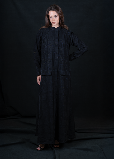D2-0011 Black Grid-Patterned